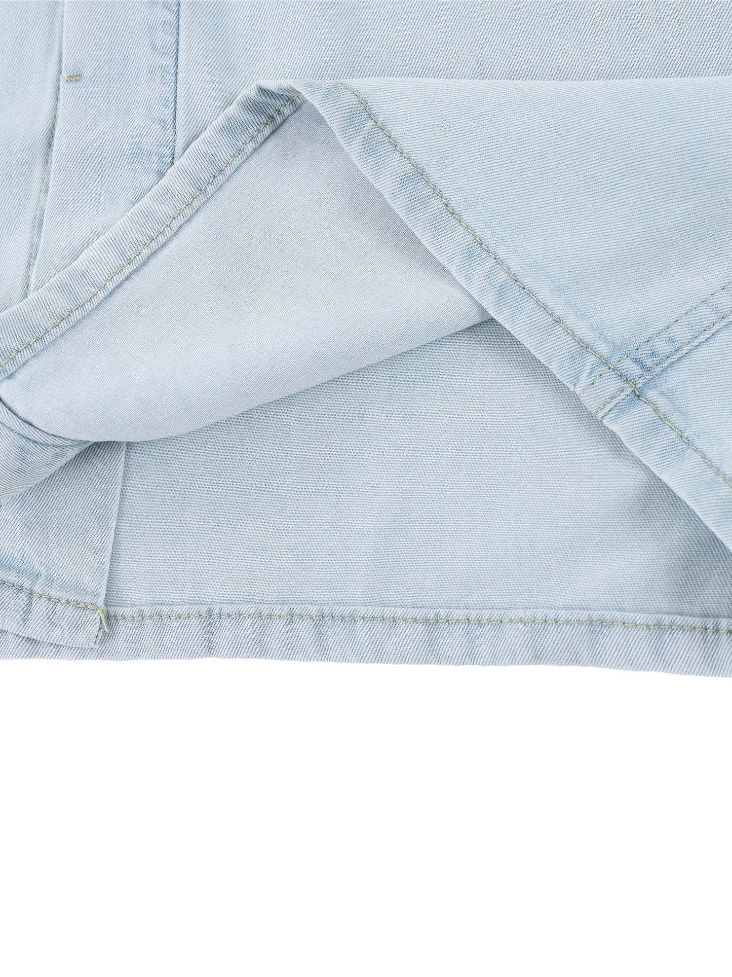 VINTAGE WASH DROP SHOULDER LYOCELL SHIRT - LIGHT BLUE