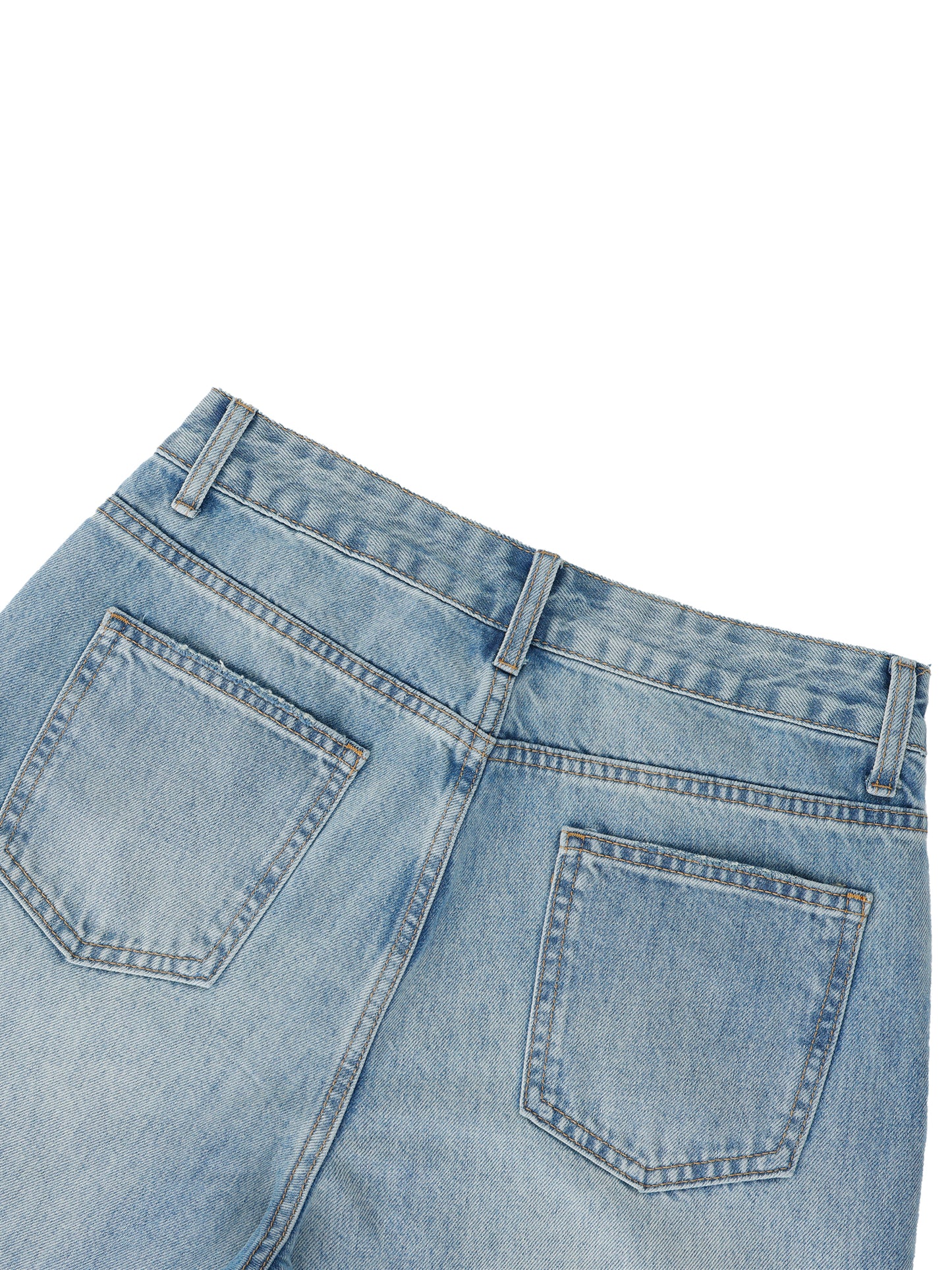 VINTAGE WASH WIDE LEG JEANS - BLUE