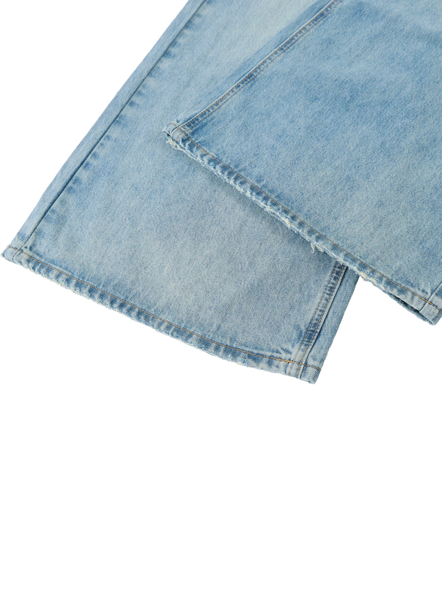 VINTAGE WASH WIDE LEG JEANS - BLUE