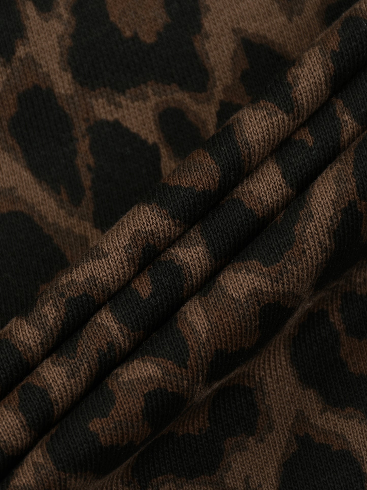 HEAVYWEIGHT LEOPARD DRAWSTRING SHORTS - LEOPARD LIGHT GRAY
