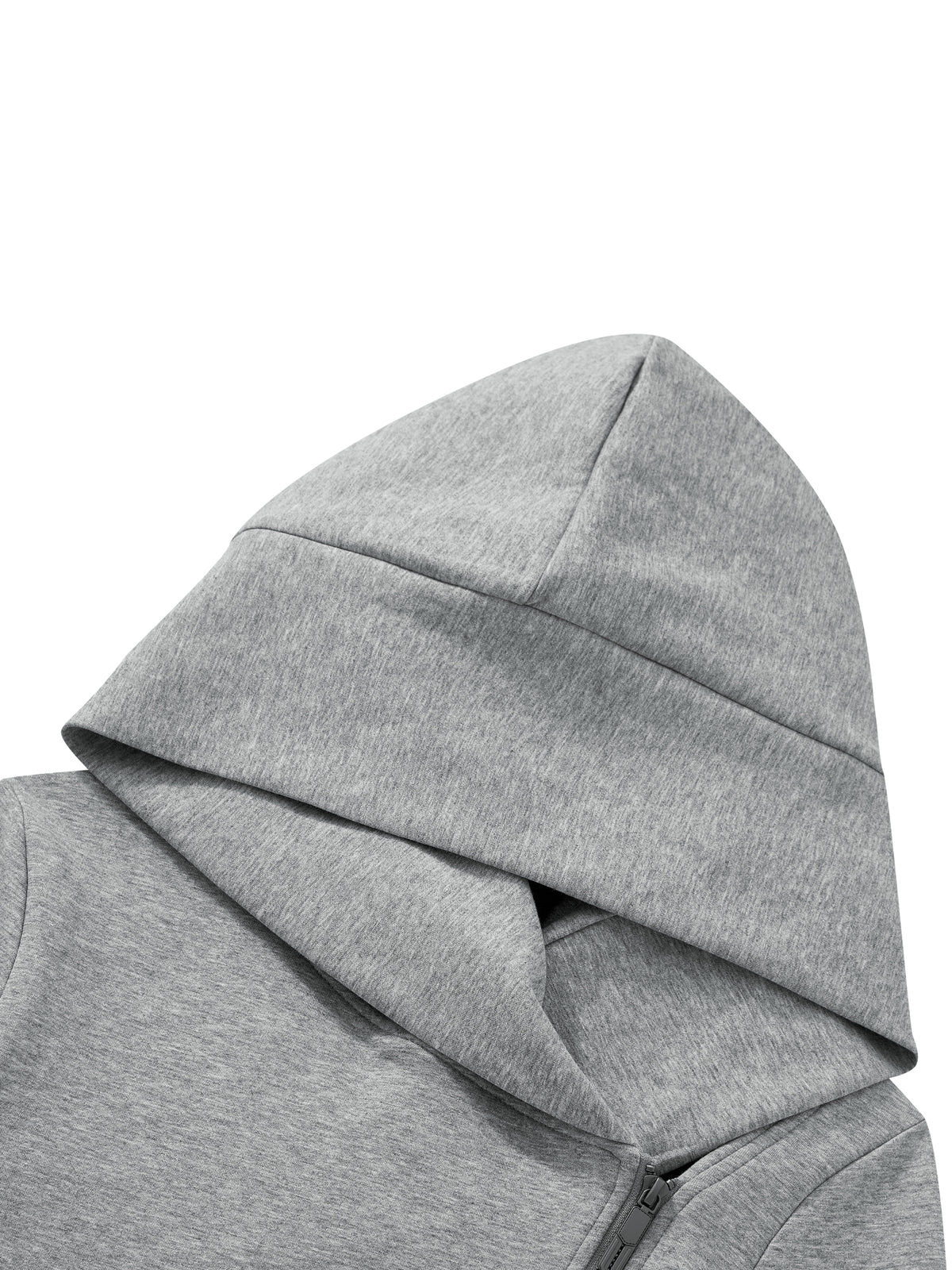 Women's Bell Sleeve Full Zip Hoodie - Heather Gray