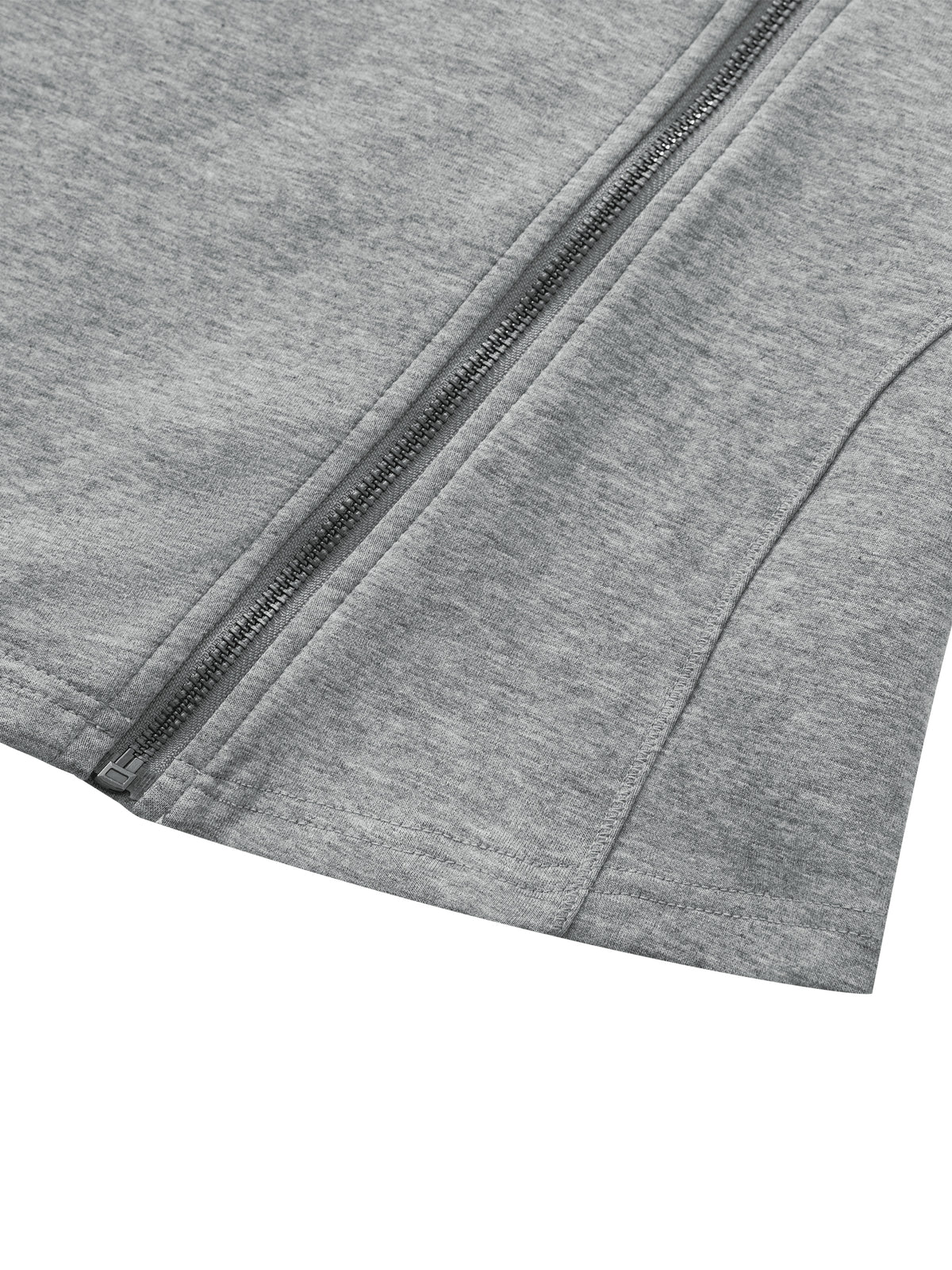 Women's Bell Sleeve Full Zip Hoodie - Heather Gray